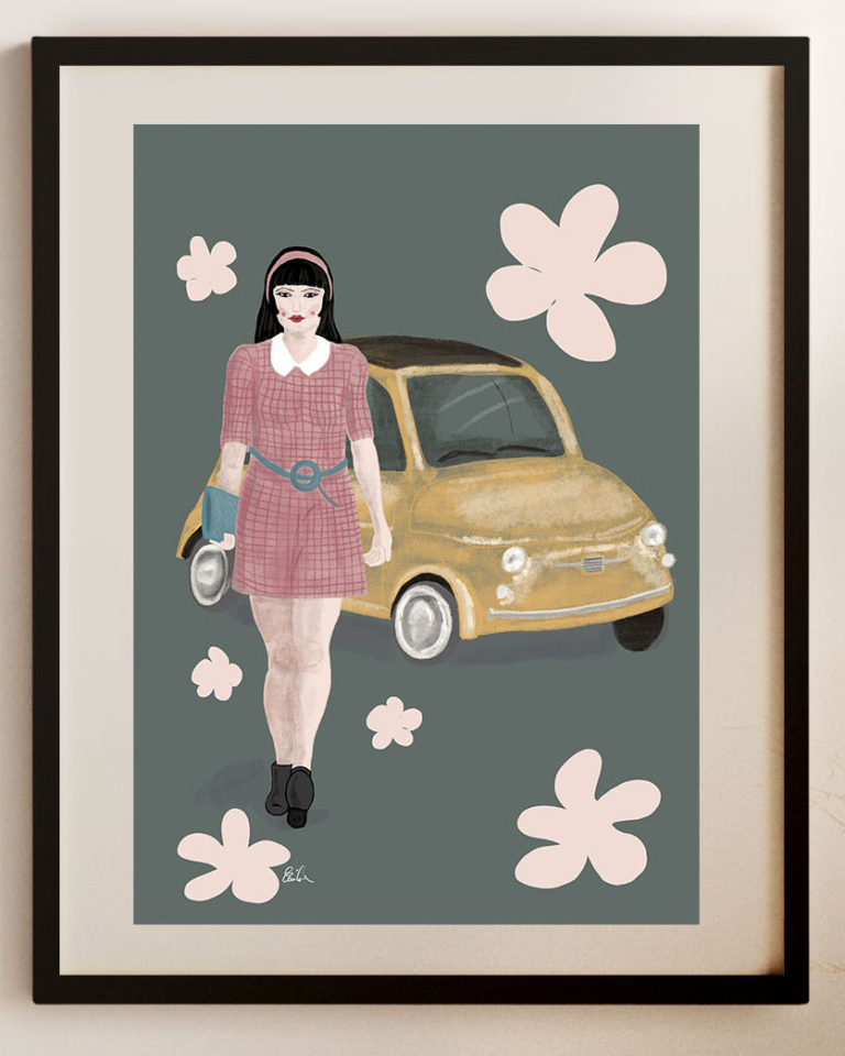mod girl print