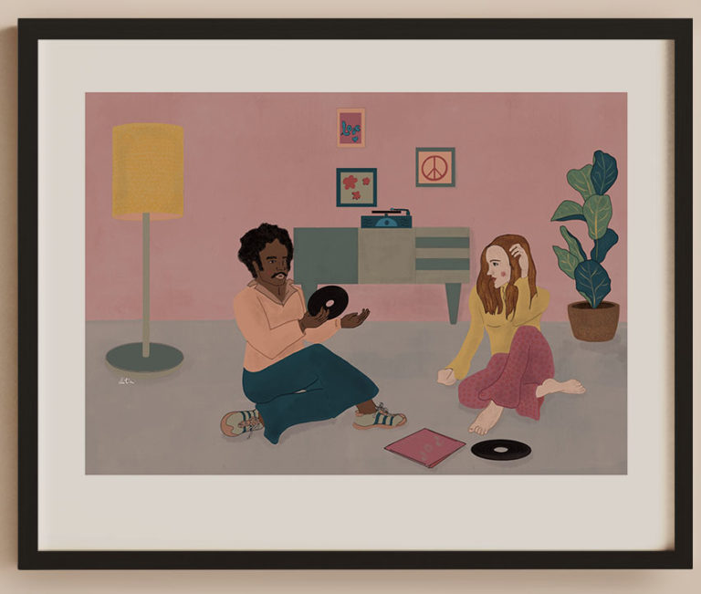 mixed race 70s couple