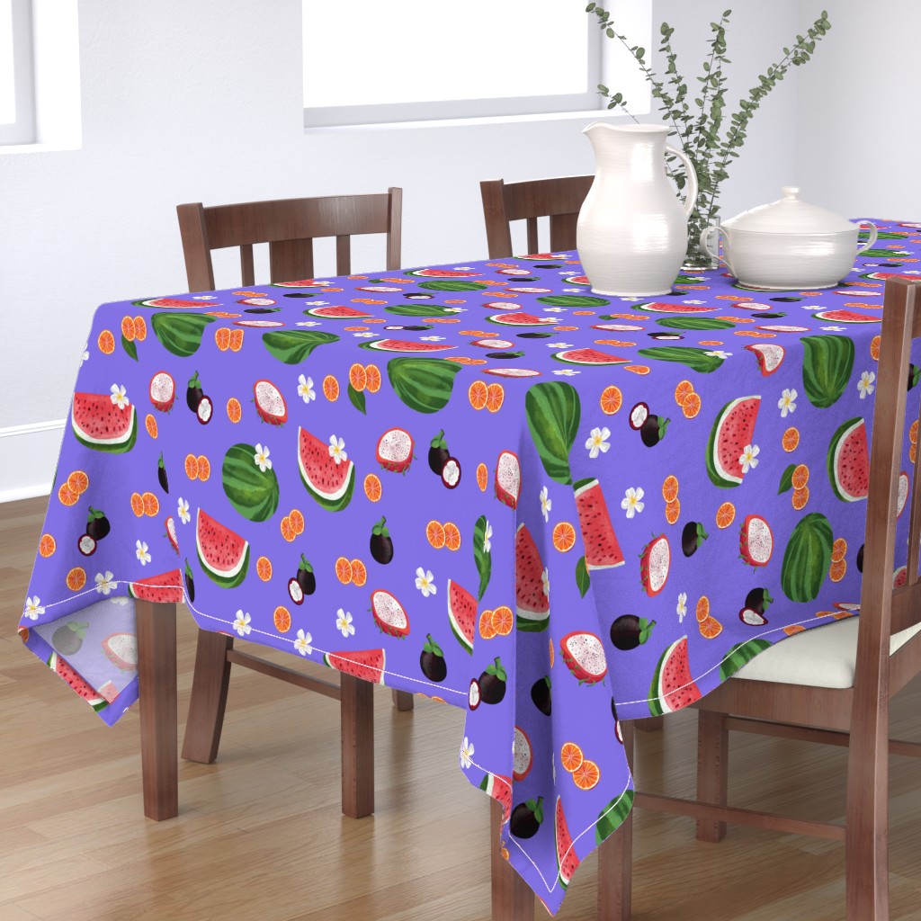 Table cloth with fruit pattern